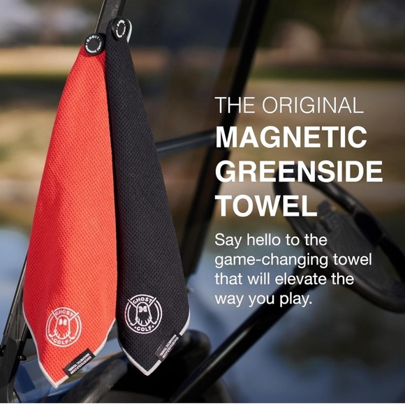 Ghost Golf Red Magnetic Golf Towel New Condition 18” x 18” - Picture 5 of 7